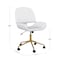 Martha Stewart Tyla Upholstered Office Chair in White/Polished Brass CH-220921-5-WH-GLD-MS - alternate 3